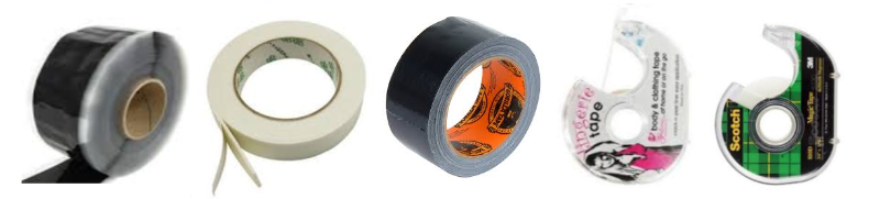 bondage tapes, kinds of tape