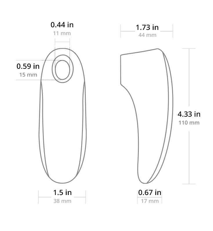 Tenera by Lovense dimensions.