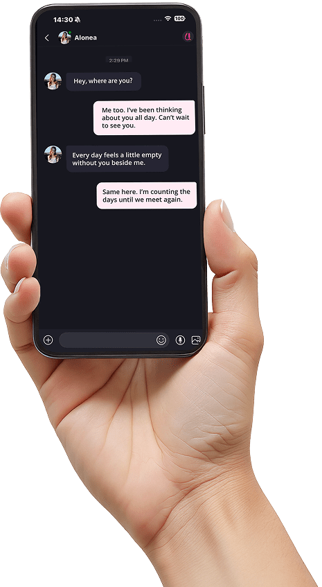 A hand holding a smartphone