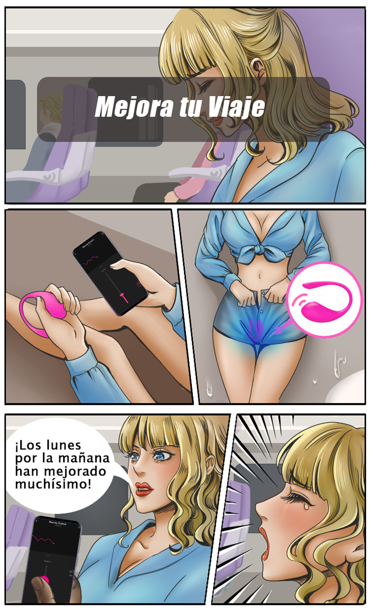 Puedes usar un vibrador de bragas en el transporte público.