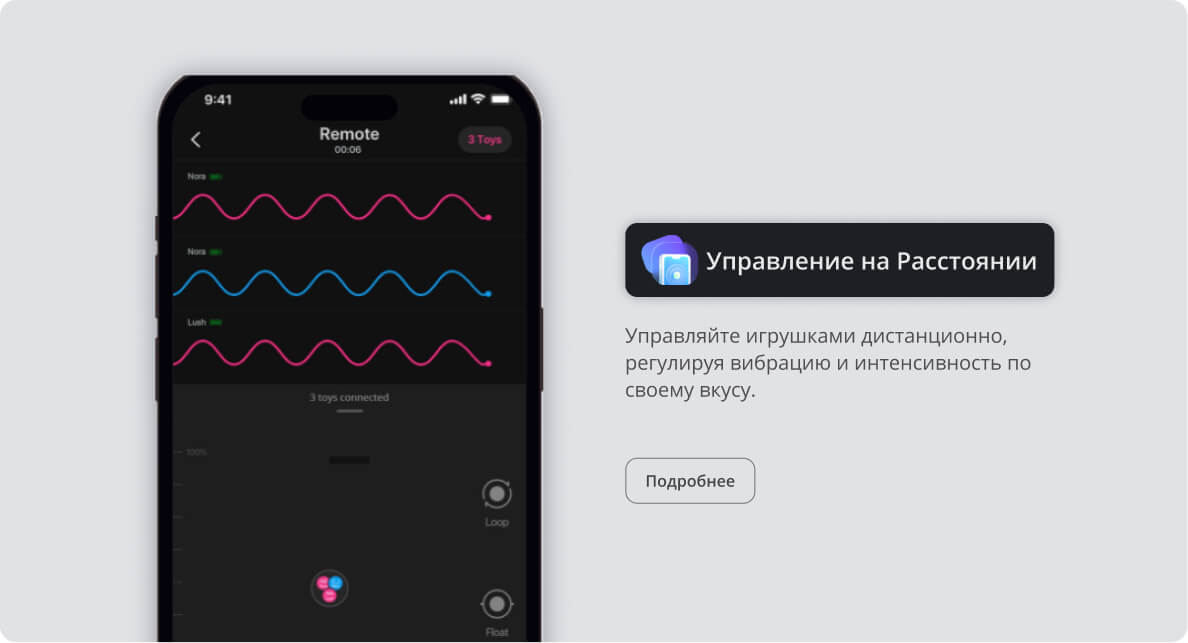 Соответствующая функция приложения для управления на расстоянии