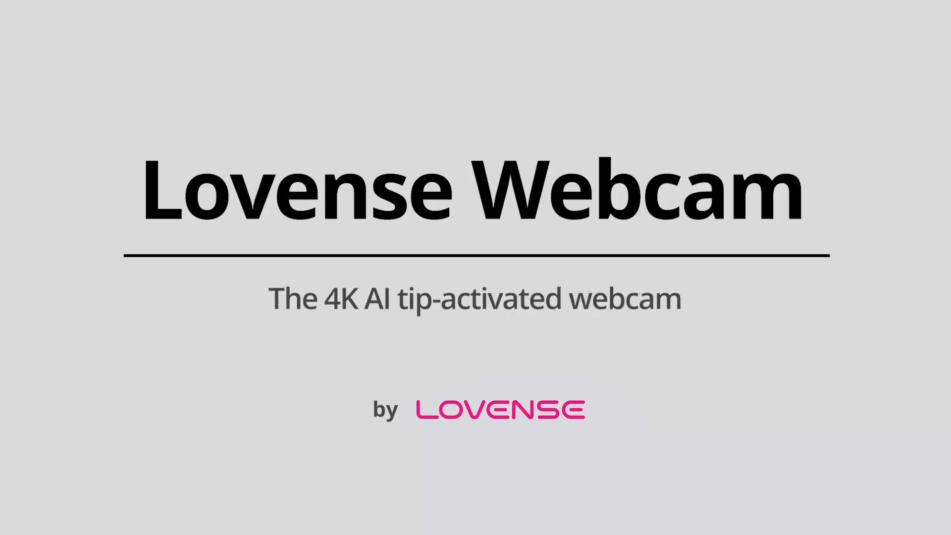 Lovense® The AI 4K webcam for live streaming!