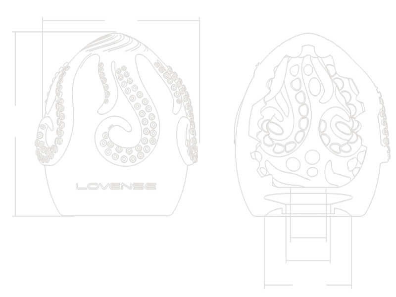 Kraken от Lovense - характеристики яйца-мастурбатора: материал, вес, размер, длина/диаметр растяжения.