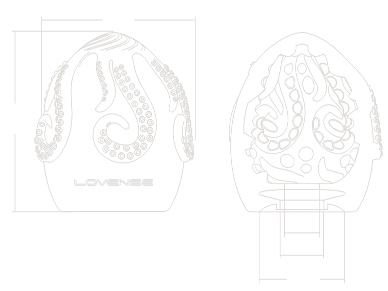 lovense kraken egg masturbator pussy specifications: material, weight,size, stretch length/diameter
