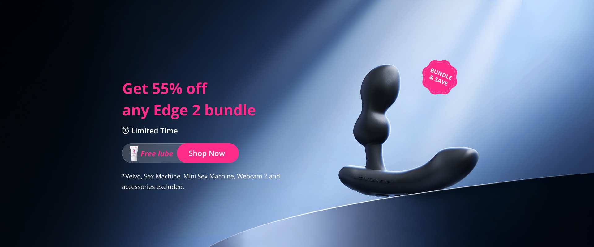 Lovense Edge 2 – adjustable, double motor, mobile app controlled prostate massager.