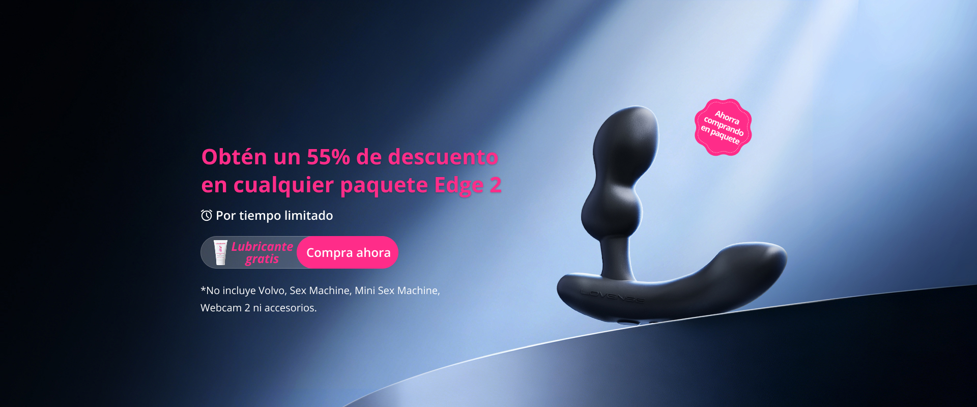 Lovense Edge 2: masajeador de próstata ajustable, de doble motor, controlado por aplicación móvil.