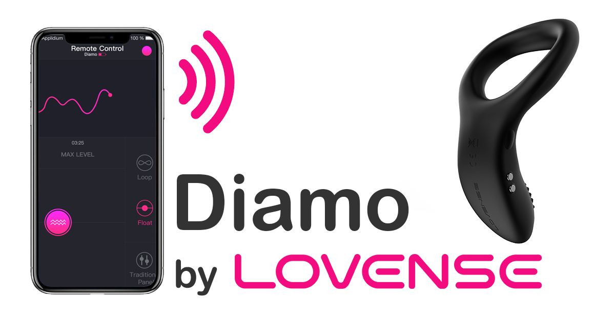 Diamo App-controlled vibrating cock ring