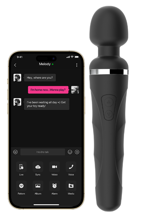 App-controlled magic wand massager