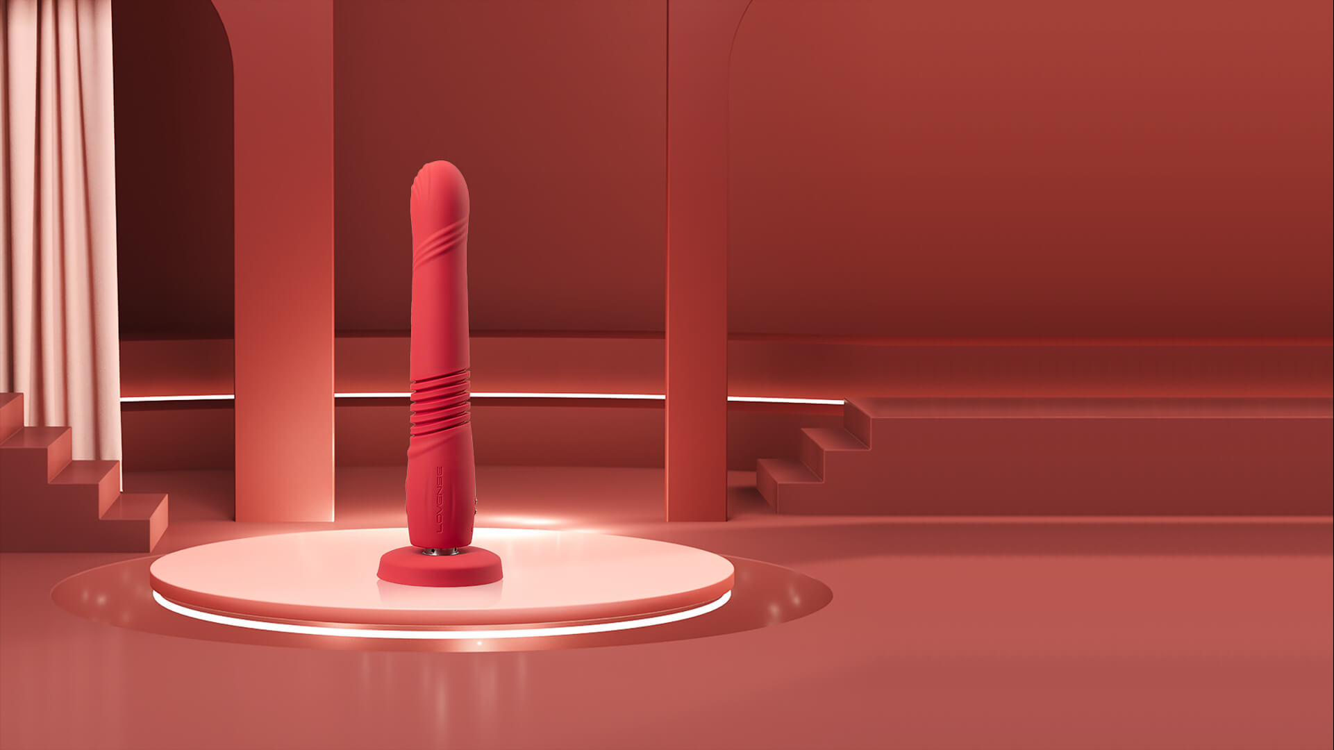 Remote controlled automatic vibrating & thrusting dildo