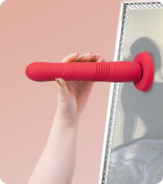 Perfect thrusting dildo that can be attached to any smooth surface for solo play