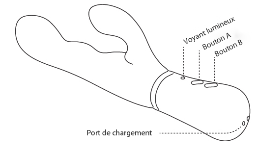 Nora de Lovense instruction des boutons.