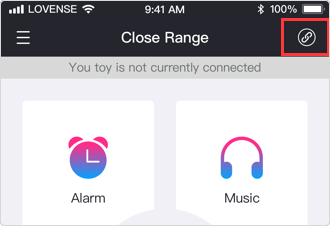 how to connect lovense toy to the app on close range