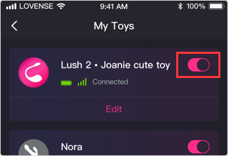 how to use lovense remote to select or de-select a toy
