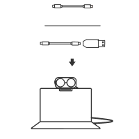 La webcam Lovense 2 se connecte facilement à un ordinateur à l'aide du câble USB