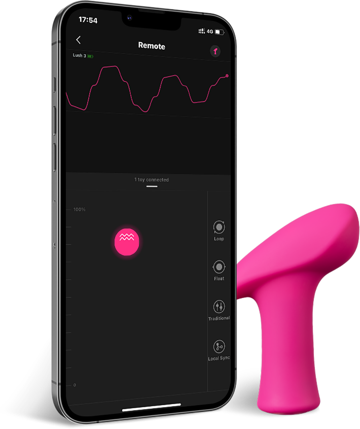 L'application Lovense Remote avec un mini vibrateur