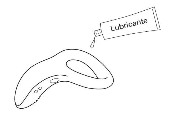 Aplicando lubricante a base de agua a Osci by Lovense.