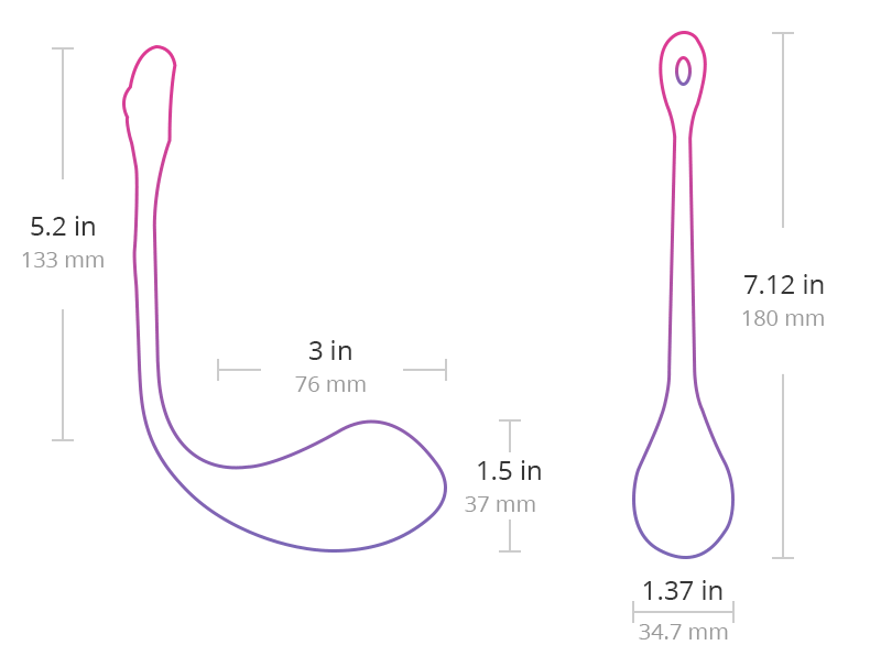 Lush by Lovense dimensions. dimensions.