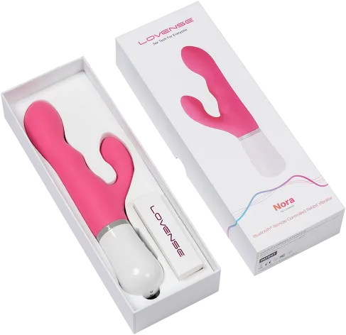 Lovense Nora rabbit vibrator in its official product packaging