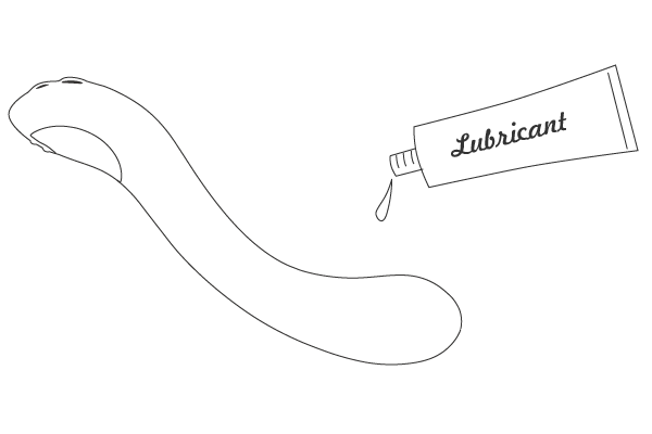 Applying the water based lube on Osci by Lovense.