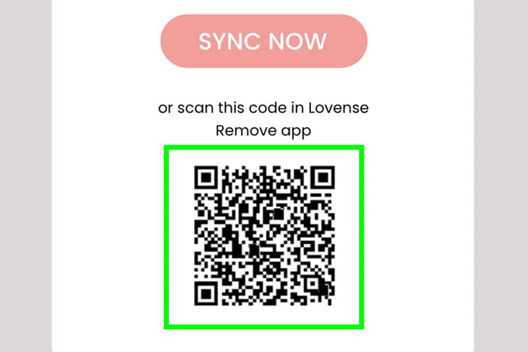 Отсканируйте QR-код с помощью приложения Lovense Remote